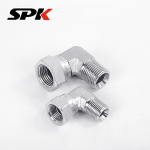 British Standard (BSP) Threaded Male & Female Union Elbow, Hydraulic Oil Tube Transition Universal Union Joint, 2B9 Stainless Steel Fitting thumbnail-4