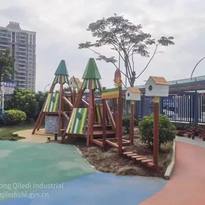 's Playground Equipment With Climbing Holes and Outdoor Stainless-steel Slide With Drilled Holes for Communities and Kindergartens thumbnail-2