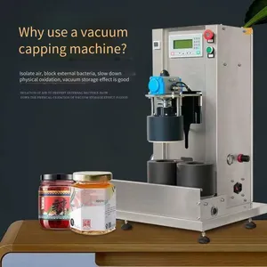 Hy-x Double-station Vacuum Capping Machine for Tinplate and Glass Bottles, Suitable for Mushroom Sauce and Shredded Meat Sauce, Capping Equipment, in Stock thumbnail-3