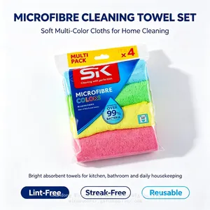 Wholesale Microfiber Cleaning Cloth 300GSM Custom Logo Lint Free Microfiber Towel for Kitchen Car Household Cleaning thumbnail-2