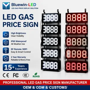 Custom Digital Price Display Screen Board 8888 888.88 8.889/10 Number for Gas Petrol Station thumbnail-1