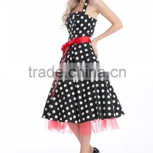 Bestdress Audrey Vintage Black 1950's Swing Pin up Vintage Rockabilly Retro Dresses thumbnail-1
