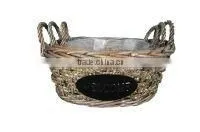 Garden Basket, Basket With Handle, Wicker Basket thumbnail-1