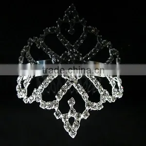 Fashion New Design Delicate Rhinestone Small Princess Crown for Girls Luxury Crown and Tiaras thumbnail-3