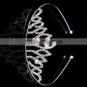 Fashion Women Crown With Rihnstone Wholesale thumbnail-4