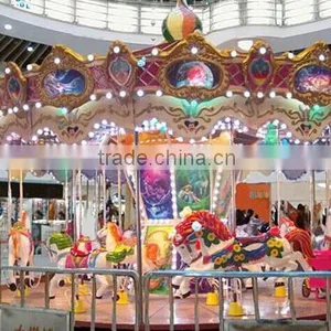 Exciting Carousel 24 Seats Park Rides Kiddie Rides Carousel thumbnail-1