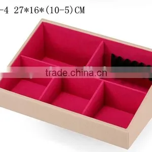 W1275I-4 Wholesale Slope Style Cosmetic Storage Box Stackable Wooden Jewelry Display thumbnail-1