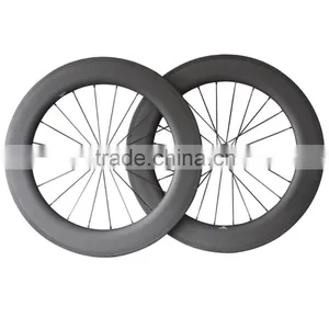 Factory Direct Sales 86mm Clincher 27mm Width Lightweight Novatec and Bitex R13 Hub Racing Road Carbon Wheelset thumbnail-1