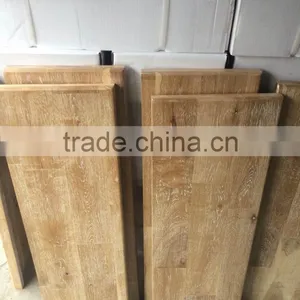 White Brushed American Oak Hardwood Wood Stair Tread thumbnail-3