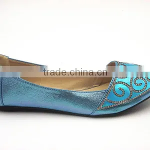 New Fashion Shining Flower With Diamond Lady Flat Shoe Dress Shoes in Stock thumbnail-4