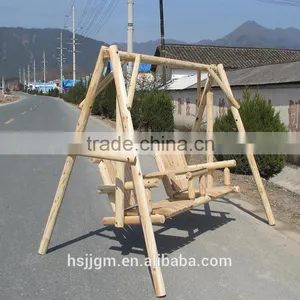 Patio Two Seater Wooden Outdoor Swing Chair thumbnail-3