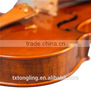 (TL004-1) Flamed Wood Violin With Case Jujube Accessories With Four Fine Turners thumbnail-4