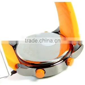 Fashion Men Digital Watch Fancy Silicone Band Watch Dual Movement Watch for Men thumbnail-4