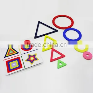 Gradient Assembly Game Set Jigsaw Green Wood Children Preshchool Educational Shape Size Color thumbnail-5