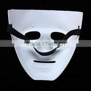 Cheap Wholesale White Green Plastic PVC Dance JabbaWockeeZ Mask for Men thumbnail-2
