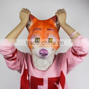 Hot Sale Movie Cosplay Latex Mask Zootopia Fox Nick Wilde Halloween Full Head Animal Mask Costume Prop Accessories thumbnail-2