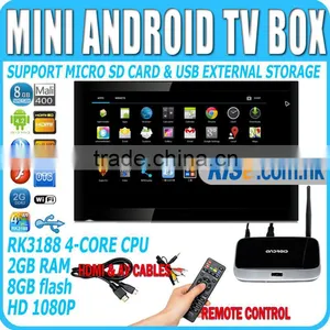 Google Android 4.2 Quad-core RK3188 TV Box RJ45 WIFI HDMI CS918 Media Player thumbnail-1