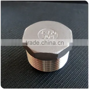 304 SS 1" MPT Plug Hexagonal ----Hollow thumbnail-1