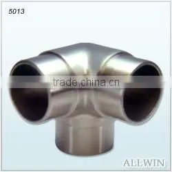 Stainless Steel 3 Way Tee Round Tube Connector thumbnail-2