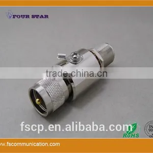 Gas Discharge Tube Lightning Protector UHF Male to UHF Female Bulkhead Connector thumbnail-2