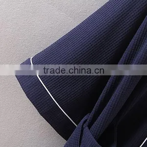 New 2016 Men Waffle Cotton Bathrobes Men Bathroom Spa Robe Male Plus Size Pajamas Traditional Yukata Sleepwear thumbnail-3
