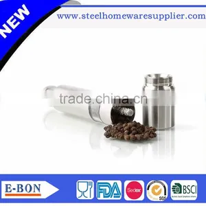High Quality Stainless Steel Salt and Pepper Mill With Manual Button thumbnail-2