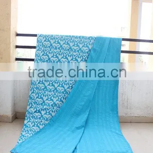 Ikat Kantha Quilt Designer Ikat Bedding Bedspread thumbnail-4