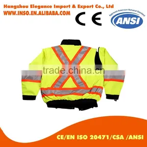 Ansi Class 2 Safety Jacket Cheap High Visible Road Safety Winter Reflective Jacket thumbnail-4