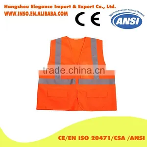 Safety Work Vest High Visibility Ansi Reflective Safety Vest Withpocket thumbnail-1