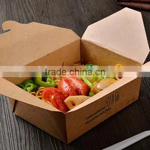 Recyclable Green Fresh Kraft Paper Food Box,fast Food Packaging Box thumbnail-3