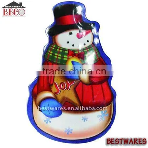 Lovely Design Eco Friendly Melamine Snowman Snack Dishes Tray thumbnail-1