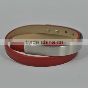 Leather Jewelry Hot Sale Steel Time Leather Bracelet Plain Leather Bracelet thumbnail-1