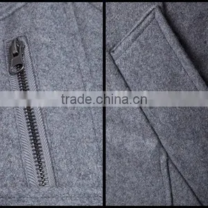 Custom Made Trench Coats Mens Woolen Formal Outerwear Winter Pea Overcoat Double Breasted Trench Coats thumbnail-5