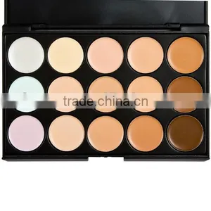 Hottest Amazon 15-color Eyeshadow Palette ,Oblique Head Brush and Powder Puff Cosmetic Set thumbnail-4