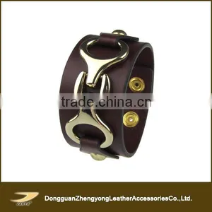 Latest Popular Fashion Leather Cuff Bracelet for Men thumbnail-2