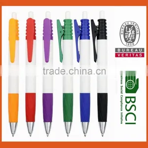 Promotional High Quality White Plastic Ballpoint Pen With Logo Cushy Pen Office & School Supplies thumbnail-2