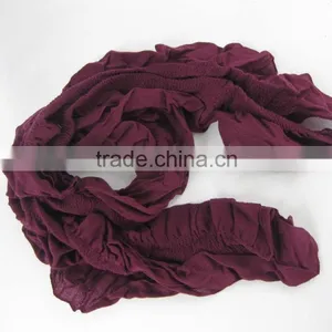 STOCK ITEM Fashion Elastic 100% Acrylic Scarf Aubergine Scarves thumbnail-2