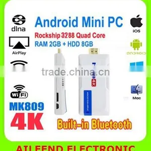 MK809 4K Quad Core RK3288 4K TV Stick , ,Cortex A17 Mali-T764 H.265 Mini PC Android4.4 4K*2K 2G/8G Rk3288 4k Android TV Stick thumbnail-1