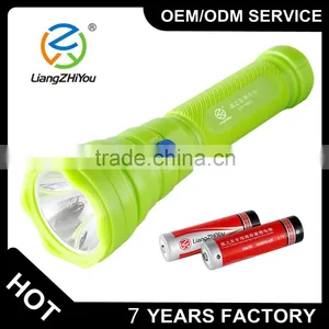 Custom Black ABS Powerful Led Torch 3W Rechargeable Led Flashlight Torch thumbnail-1