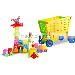108PCS Creative Building Blocks Cart Toys Plastic Kids Blocks Toys thumbnail-2