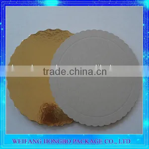 Customized Different Shape Food Gold Paper Foil Tray Cake Board Wholesale thumbnail-2