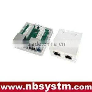 2 Ports Surface Box STP Cat6 2xRJ45 PCB Jack thumbnail-1