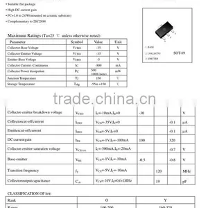 Surface Mount SOT-89 General Purpose Transistor 2SA1203 thumbnail-1