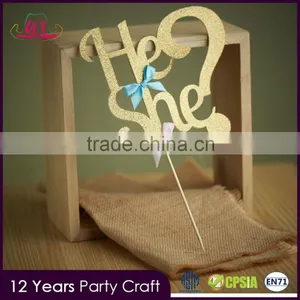 2016 Cake Accessories Gender Reveal Party Decoration thumbnail-2