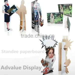 Eco-friendly Custom Advertising Portable Standee Display Cardboard Stand Commercial Fingure Image Paper Display thumbnail-3