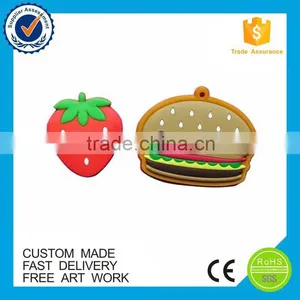 Wholesale Fruit Strawberry Design Custom Rubber PVC Fridge Magnet thumbnail-3