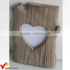 Primitive Wood Handmade Love Heart Photo Frame thumbnail-1