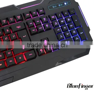 Factory Cheaper USB Wired Seven Color Backlit Gaming Keyboard thumbnail-5