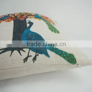 Custom Bird Design Digital Print Wholesale Pillow Case With Plain Style thumbnail-6