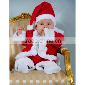 2015 Trade Assurance Santa Claus Style Baby Christmas Costume With Hat thumbnail-1